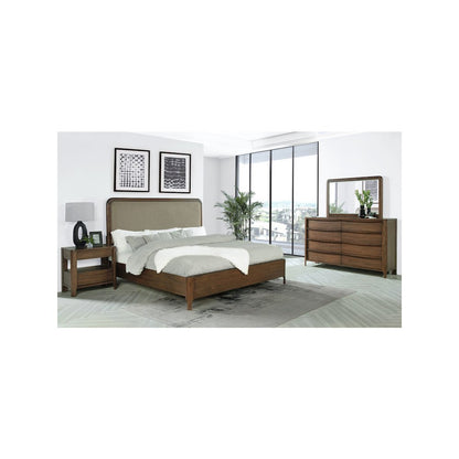 Maderia 4-piece California King Bedroom Set Walnut