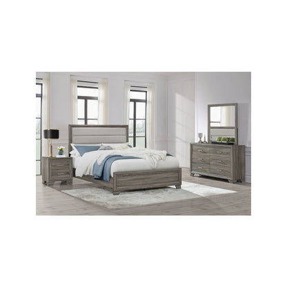 Wright 4-piece Eastern King Bedroom Set Brown Oak