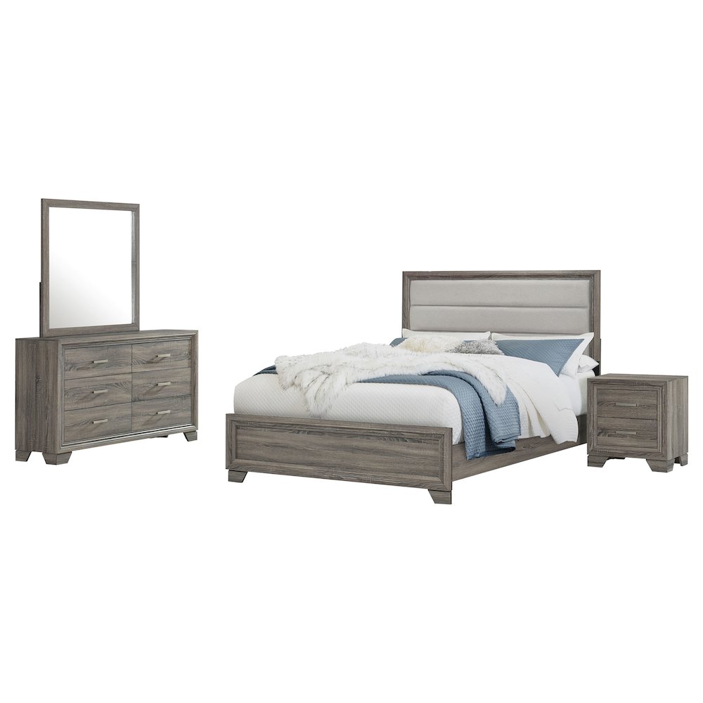 Wright 4-piece California King Bedroom Set Brown Oak