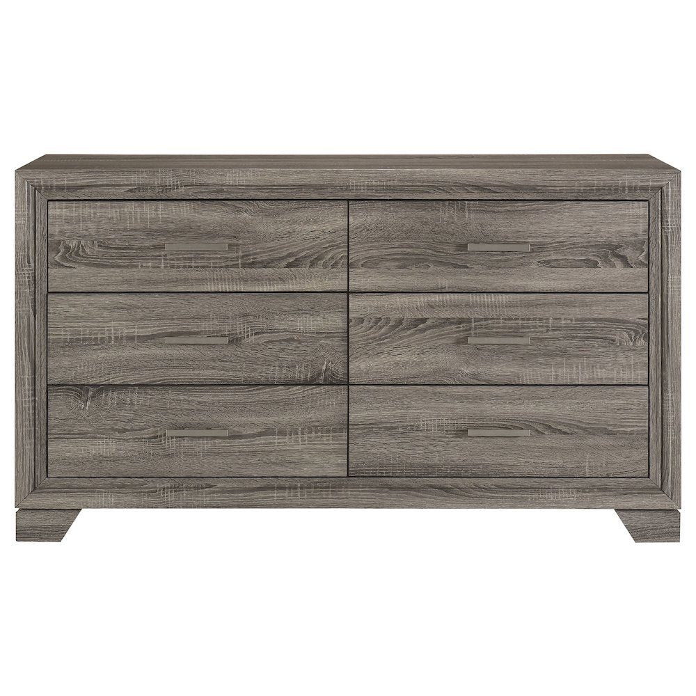 Wright 4-piece California King Bedroom Set Brown Oak