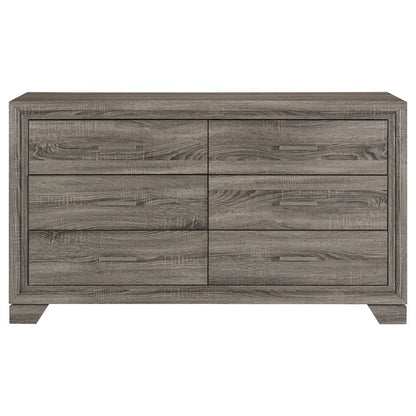 Wright 4-piece California King Bedroom Set Brown Oak