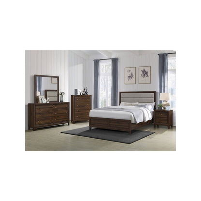 Welsley 2-drawer Nightstand Bedside Table Walnut