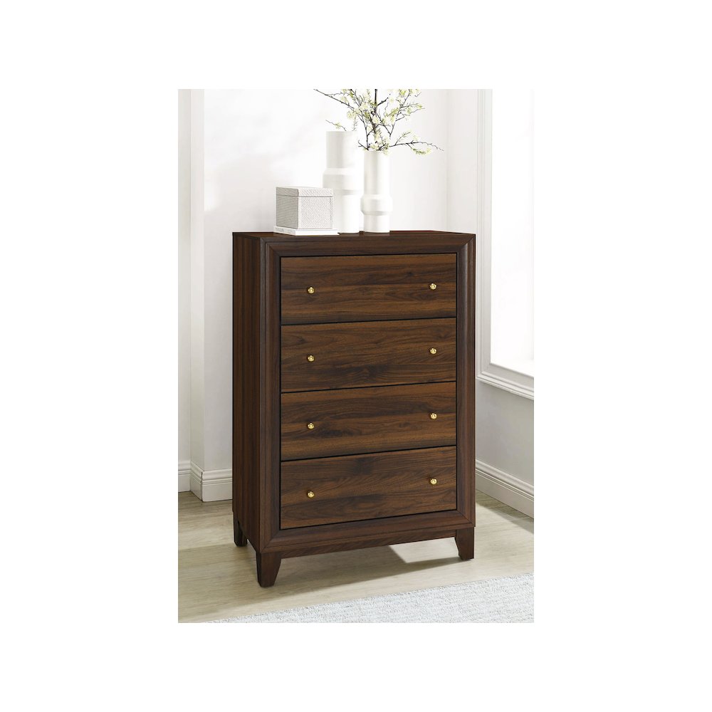 Welsley 4-drawer Chest of Drawers Walnut