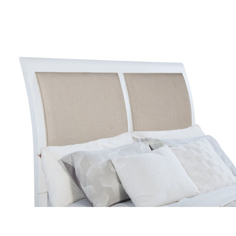 Bexhill 56-inch Upholstered California King Panel Bed White