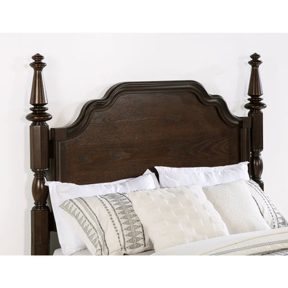 Andover 63-inch Four Poster California King Bed Dark Oak