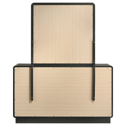Cavelle 6-drawer Dresser and Mirror Black