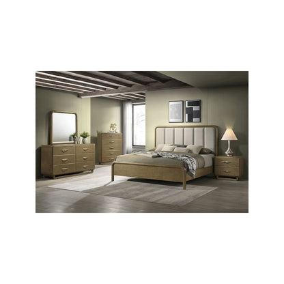 Amsbury 59-inch Upholstered Queen Bed Nutmeg