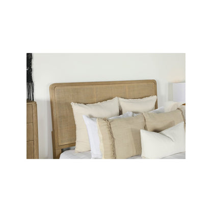 Arini Rattan Eastern King Panel Bed Sand Wash and Natural