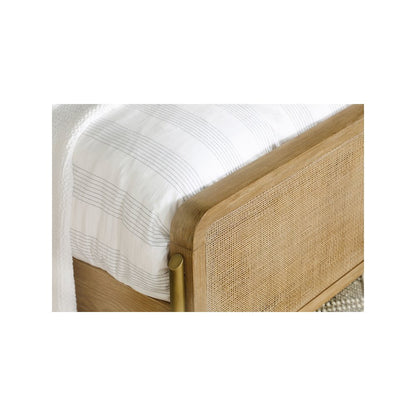 Arini Rattan Eastern King Panel Bed Sand Wash and Natural