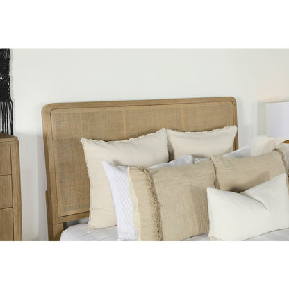 Arini Rattan California King Panel Bed Sand Wash and Natural
