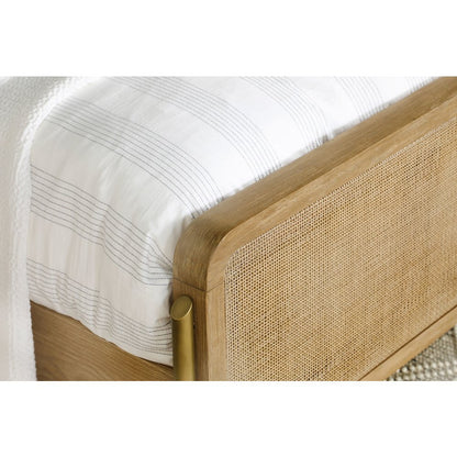 Arini Rattan California King Panel Bed Sand Wash and Natural