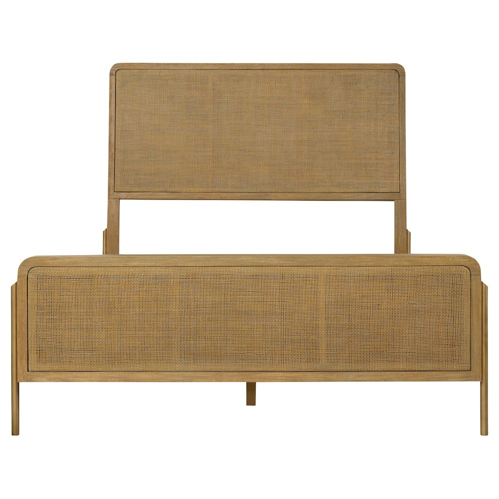 Arini 5-piece Queen Bedroom Set Sand Wash and Natural Cane