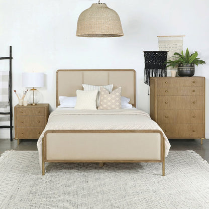 Arini 56-inch California King Panel Bed Cream and Sand Wash