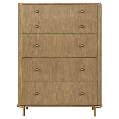 Arini 5-piece Queen Bedroom Set Cream and Sand Wash