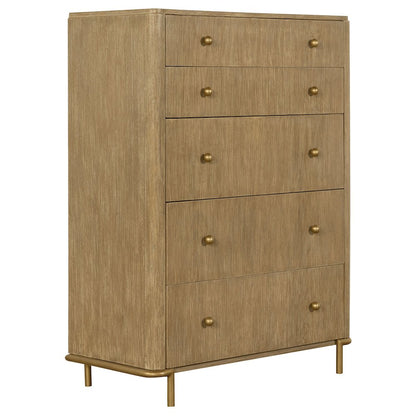 Arini 5-piece Queen Bedroom Set Cream and Sand Wash