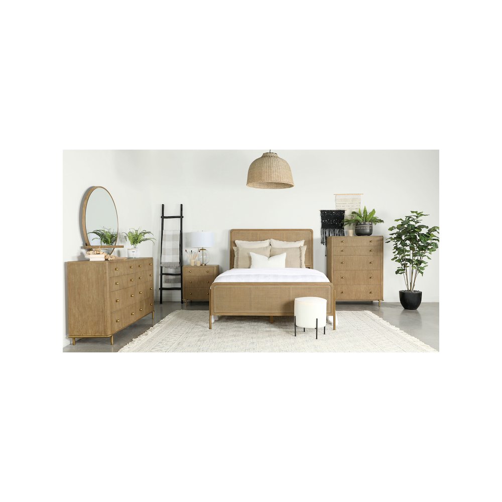 Arini 8-drawer Dresser with Mirror Sand Wash