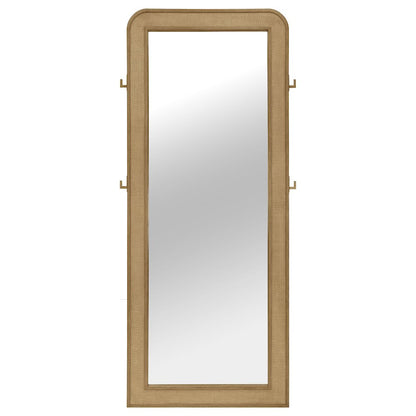Arini Cane Weave Full Length Standing Floor Mirror Sand Wash