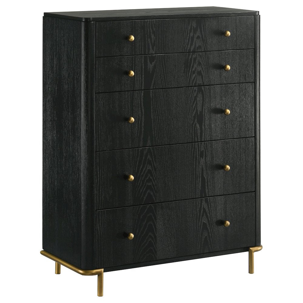 Arini 5-piece California King Bedroom Set Black and Natural