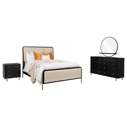 Arini 4-piece Queen Bedroom Set Cream and Black