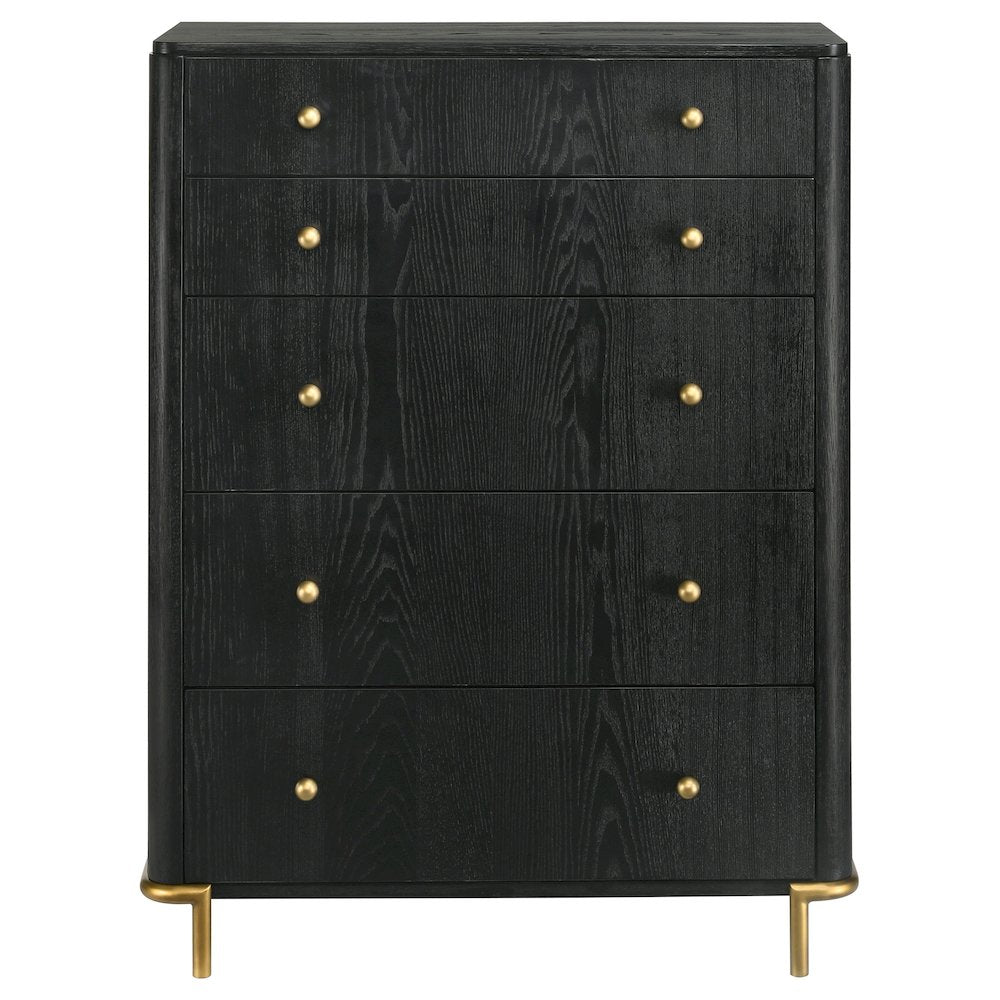 Arini 5-drawer Bedroom Chest Black