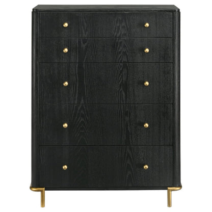 Arini 5-drawer Bedroom Chest Black