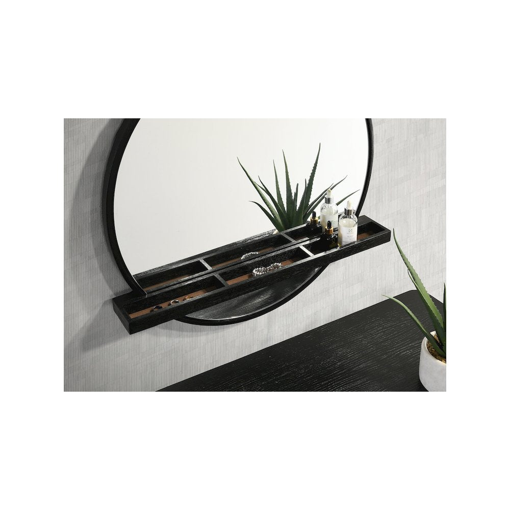 Arini 2-piece Makeup Vanity Table and Mirror Set Black