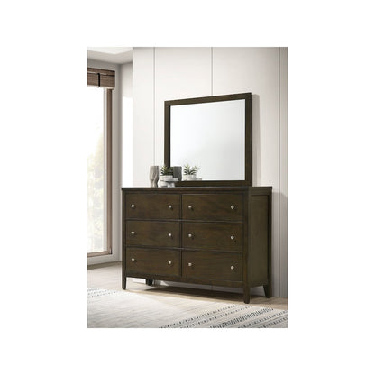 Wilkes 6-drawer Dresser and Mirror Dark Cocoa