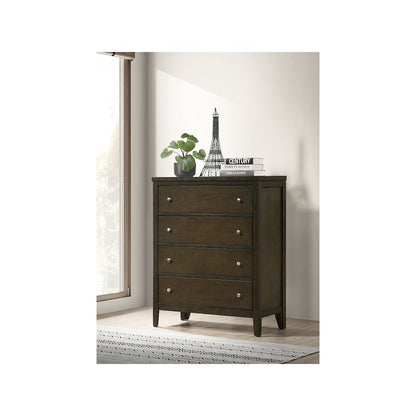 Wilkes 4-drawer Chest of Drawers Dark Cocoa