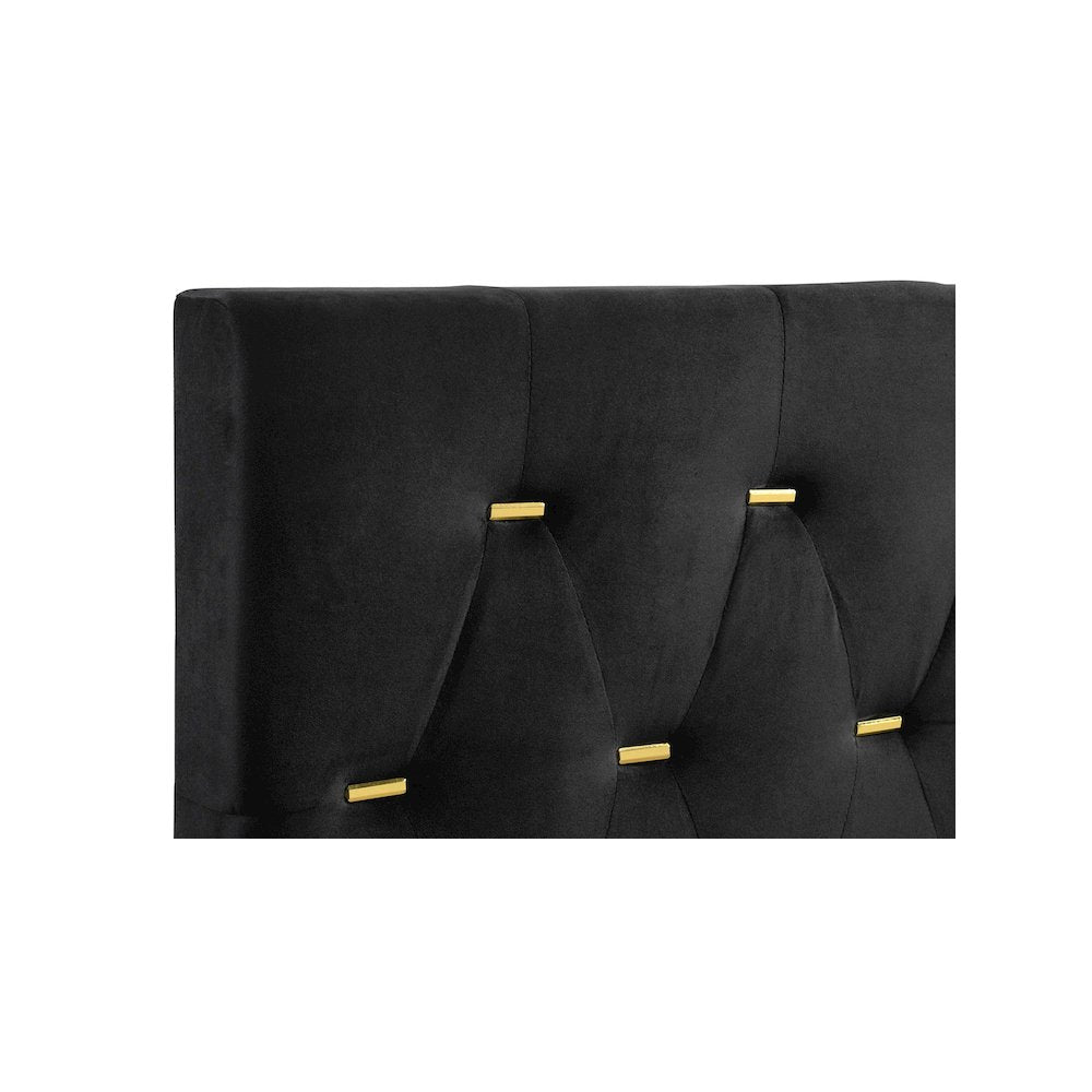 Kendall Upholstered Queen Panel Bed Black