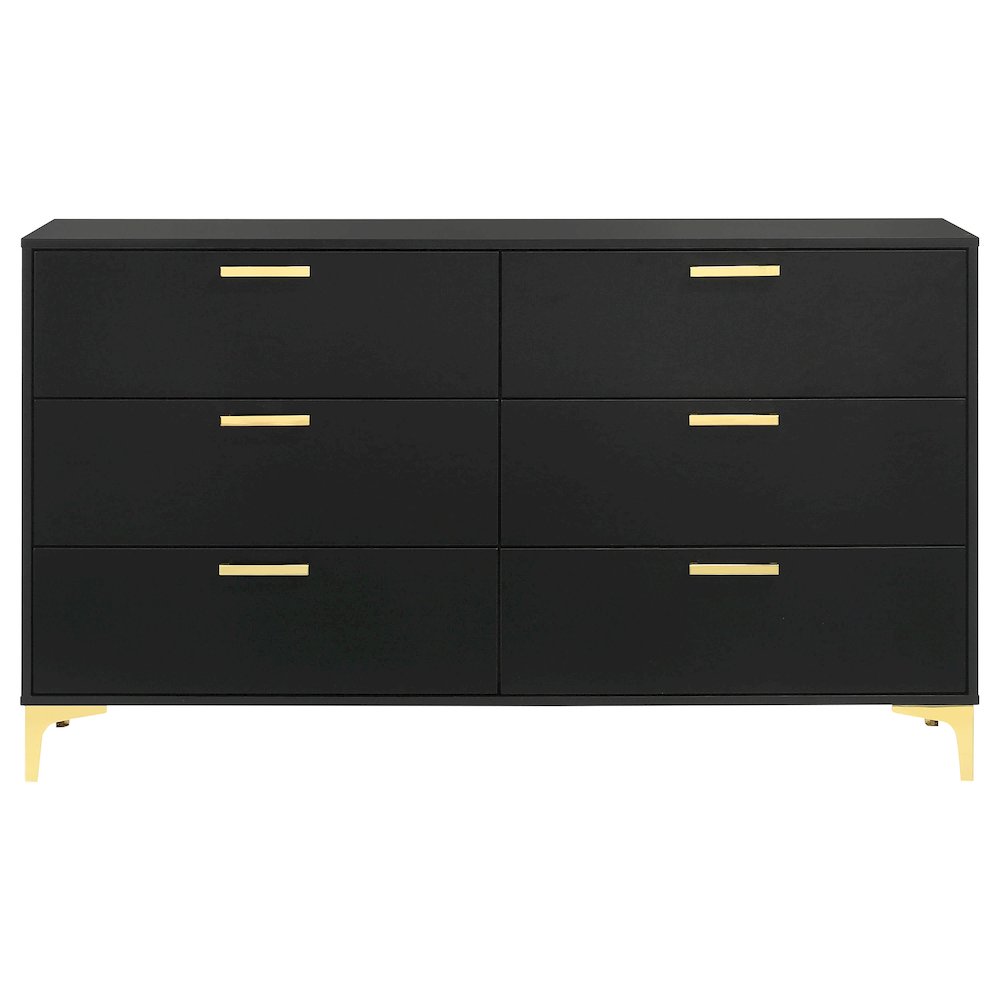Kendall 6-drawer Dresser Black