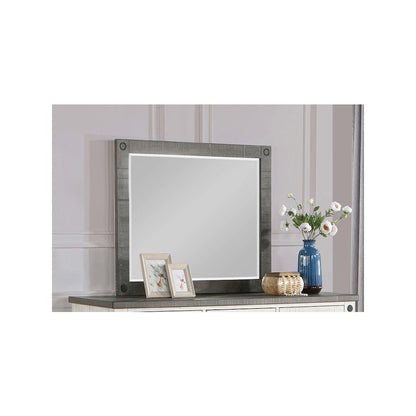 Lilith Dresser Mirror Distressed Grey