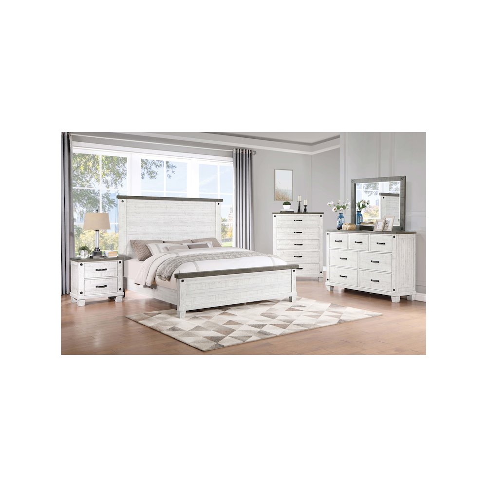 Lilith Dresser Mirror Distressed Grey