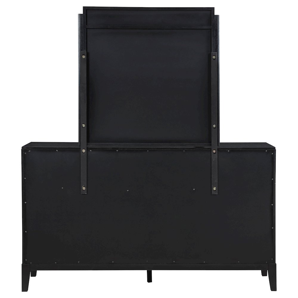 Brookmead 8-drawer Dresser with Mirror Black