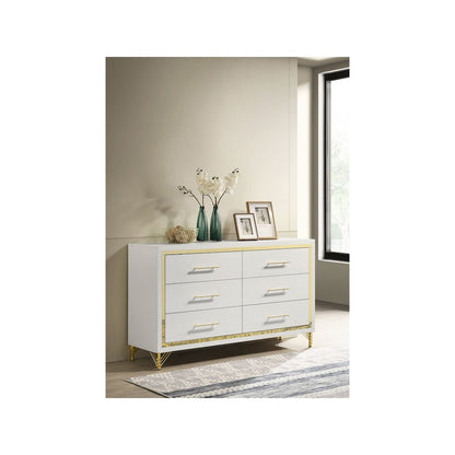 Lucia 6-drawer Dresser Cabinet White