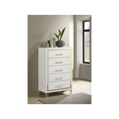 Lucia 5-drawer Bedroom Chest of Drawers White