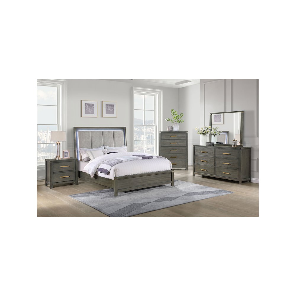 Kieran Dresser Mirror Grey
