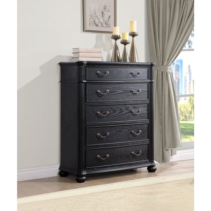 Celina 5-drawer Bedroom Chest Black