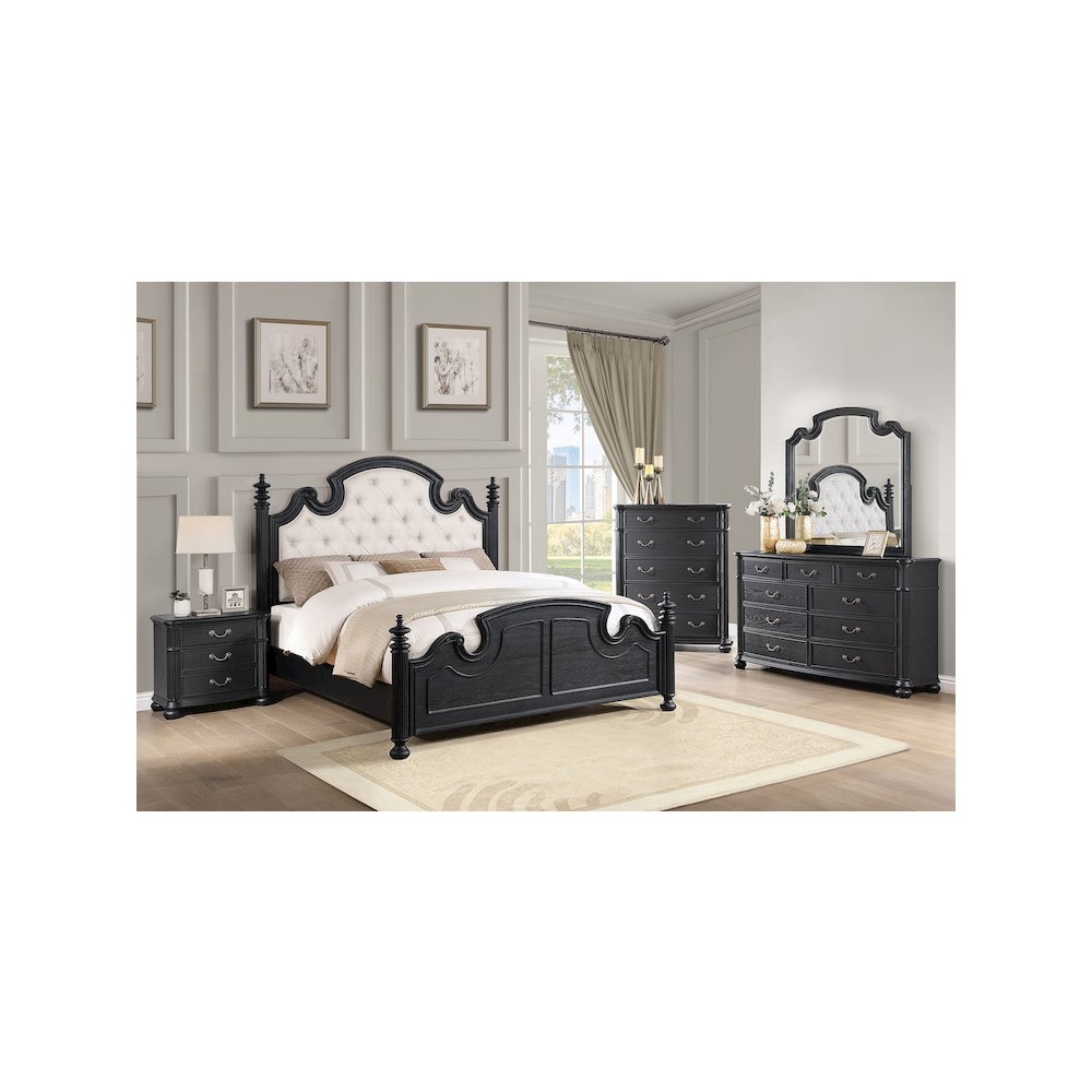 Celina 5-drawer Bedroom Chest Black