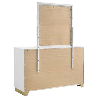 Caraway 6-drawer Dresser with Mirror White