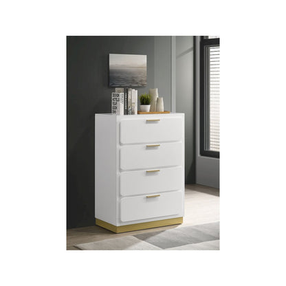 Caraway 4-drawer Bedroom Chest White