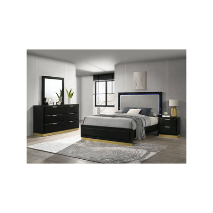 Caraway 4-piece Eastern King Bedroom Set Black