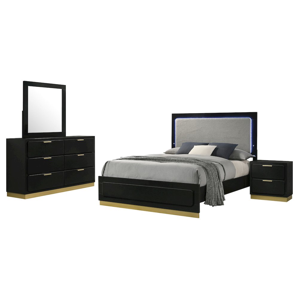 Caraway 4-piece California King Bedroom Set Black