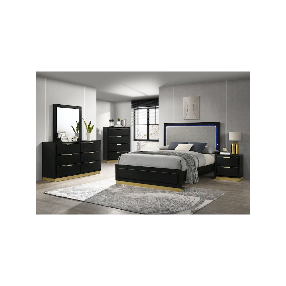 Caraway 2-drawer Nightstand Black