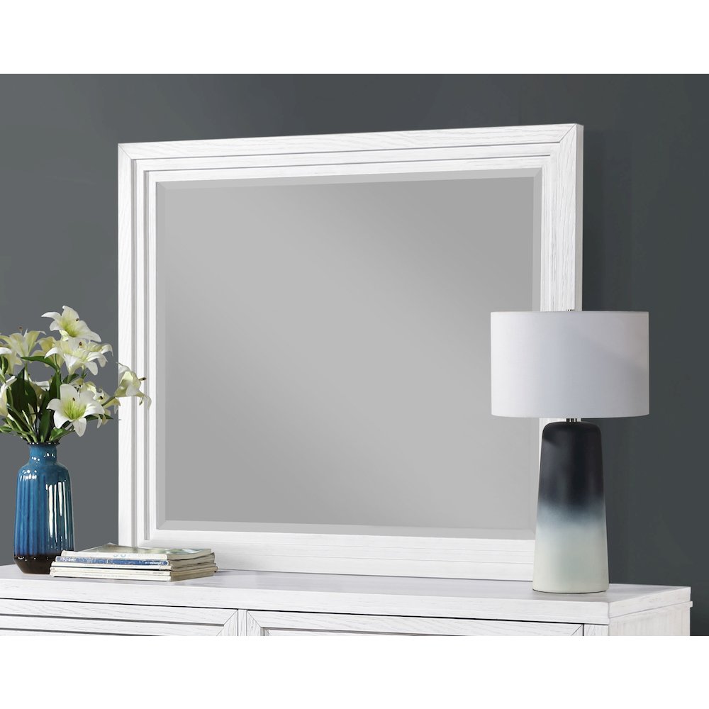 Marielle Dresser Mirror Distressed White