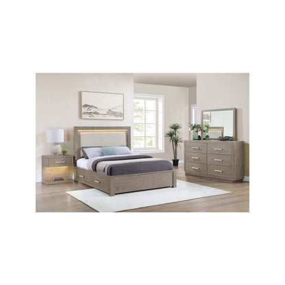 Kenora 4-piece Eastern King Bedroom Set Barley Brown