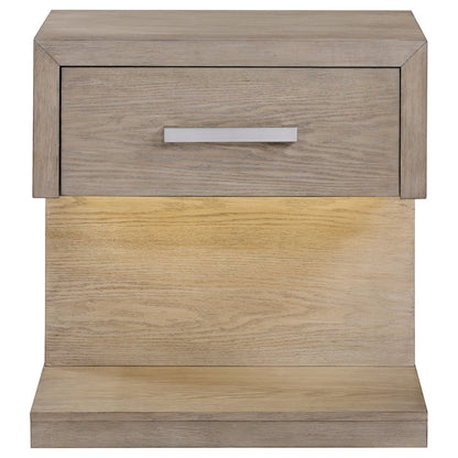 Kenora 1-drawer Nightstand Bedside Table Barley Brown