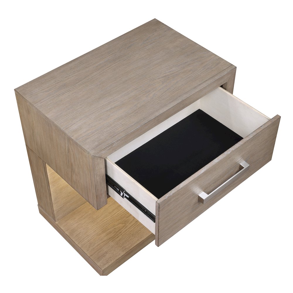 Kenora 1-drawer Nightstand Bedside Table Barley Brown