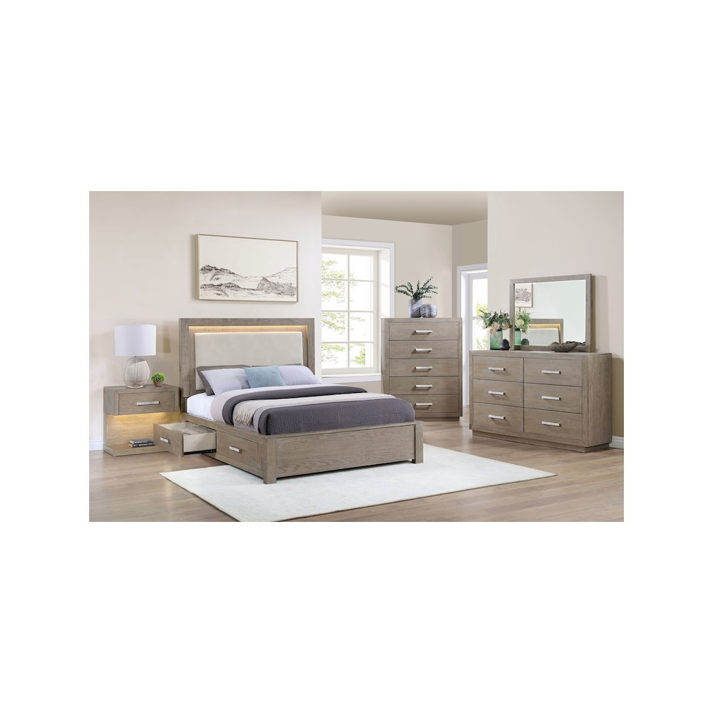 Kenora 6-drawer Dresser Mirror Barley Brown