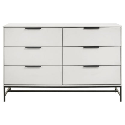 Sonora 6-drawer Bedroom Dresser White