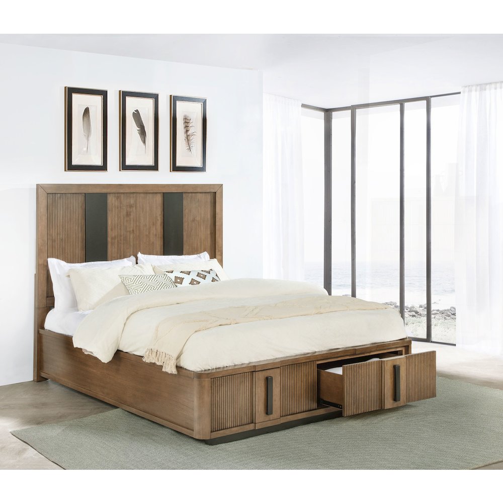 Terrace 2-drawer California King Storage Bed Ash Brown